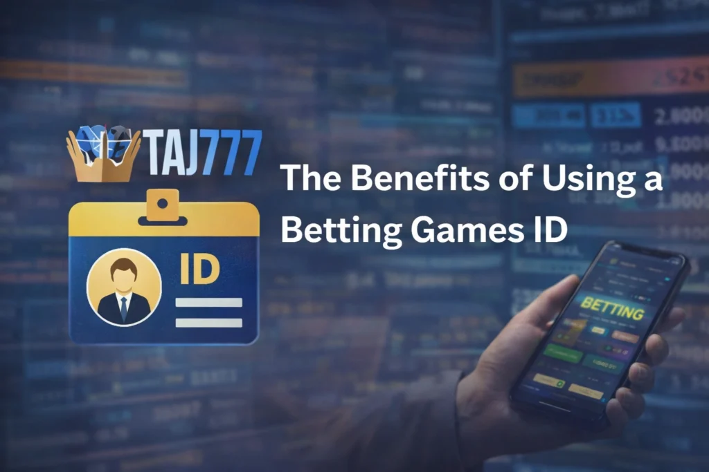 Benefits of using a Betting Games ID with TAJ777 platform showing online betting access on mobile