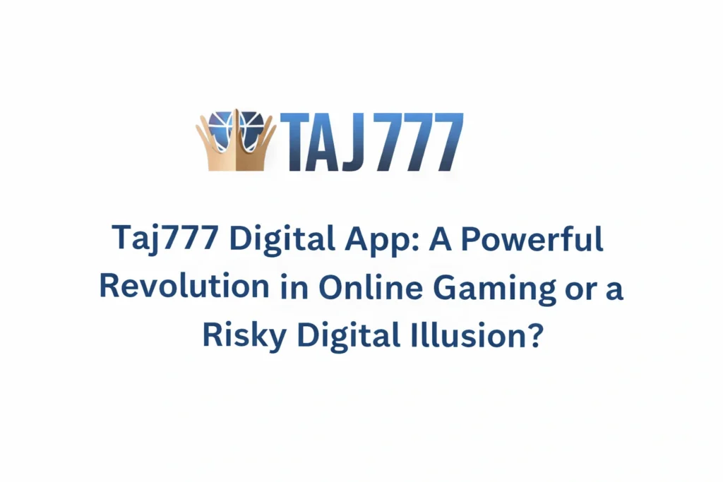 Taj777 Digital App logo representing online gaming platform with modern digital interface
